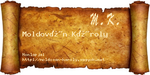 Moldován Károly névjegykártya