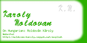 karoly moldovan business card