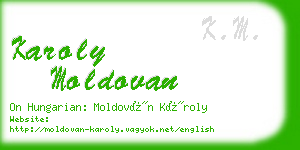 karoly moldovan business card